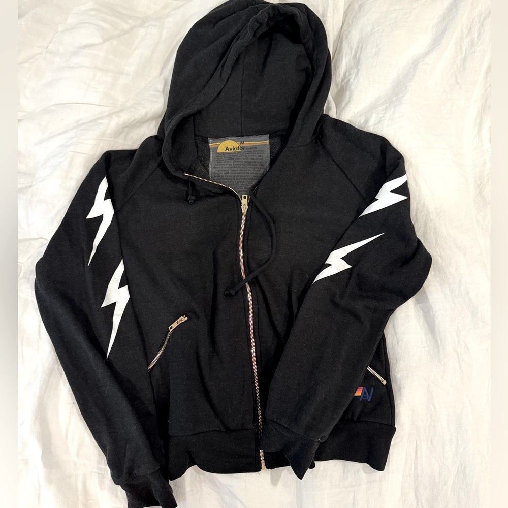 Aviator Nation Bolt zip hoodie